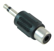 3.5mm Mono Male TS Plug to RCA Female Jack Adapter Nickel Plated