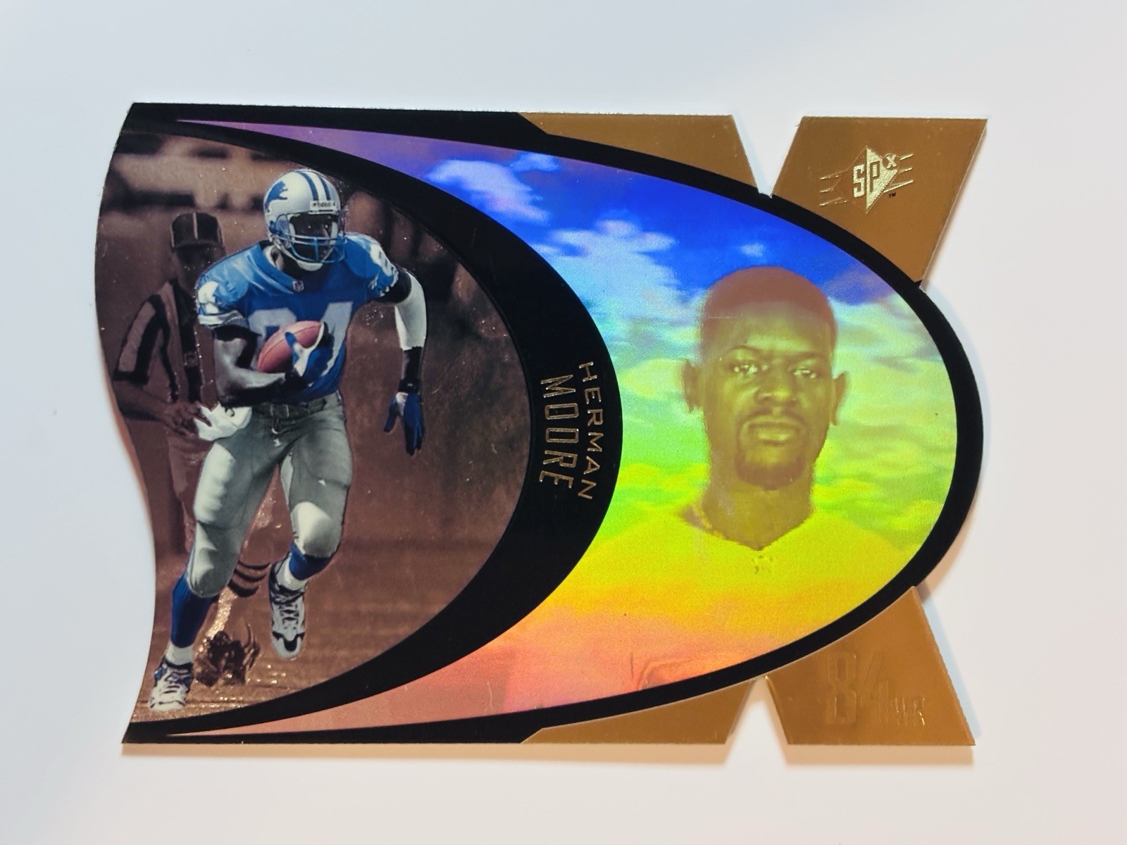 1996 Upper Deck SPx Herman Moore Die Cut Holo Gold Detroit Lions #SPX46