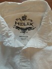 Helix Mens SZ Medium Long Sleeve White Button Up Shirt