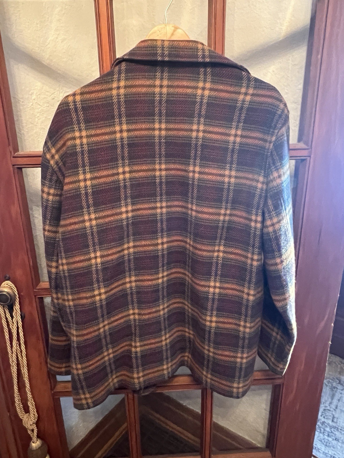 Pendleton Plaid Button Jacket Brown Yellow Red Bl… - image 3