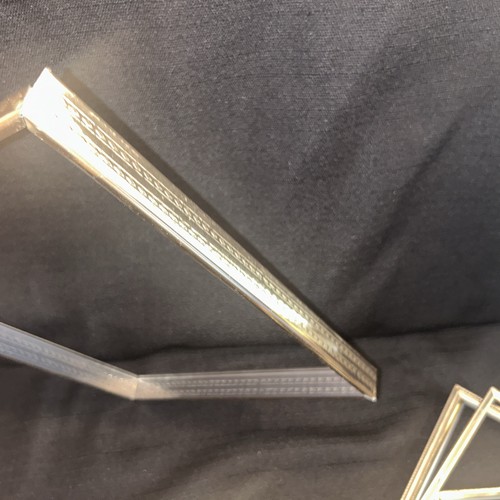 8 Vintage Bilderrahmen verziert Gold Metall Messing filigran geprägt - Bild 7 von 19