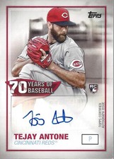 2021 Topps 70 Years of Baseball Autographs #70YATAN Tejay Antone Auto - BB