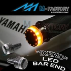 For Yamaha FZ6R 09-16 15 14 13 12 11 Black Bar Ends Yellow LED Indicator Light