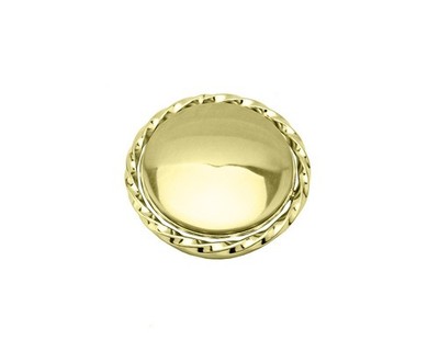 LOWRIDER 50mm Gold Twisted Axle Bolt Cover Single Round Twisted Steel Universal.