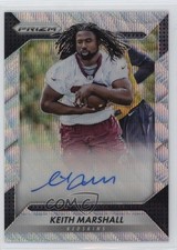 2016 Panini Prizm Rookie Blue Wave 137/149 Keith Marshall #RA-KMS Auto 0nr3