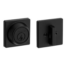 660 Series Matte Black Keyed Square Deadbolt Keyed One Side Featuring Smartkey S