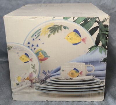 Studio Nova Barrier Reef 20 Piece Fish Themed Service For Four #Y2310 Open Box 