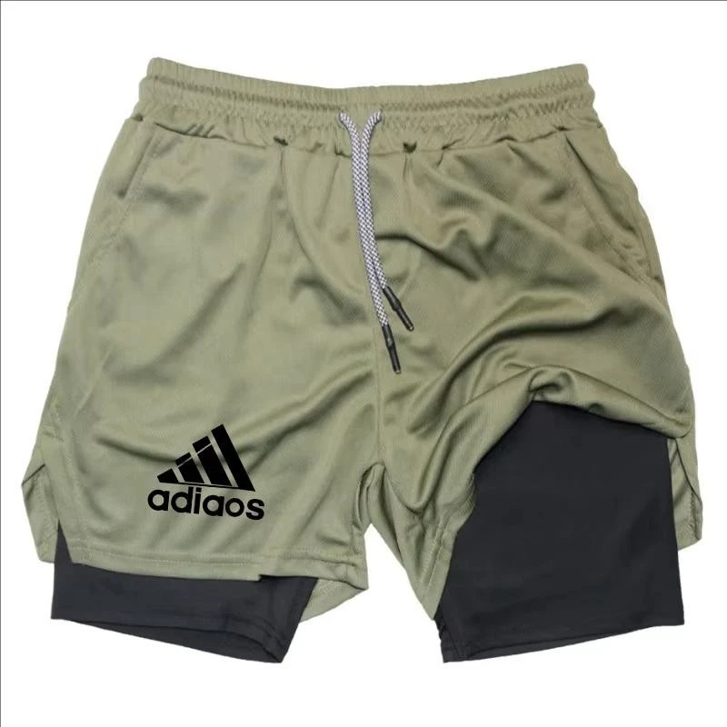 Men's Compression Shorts Summer Gym Fitness Running Training Sports Shorts Two-i