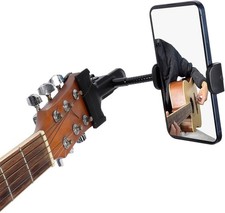 Guitar Head Phone Holder Mount for Live Broadcast/Viewing Lessons, Cell Phone...