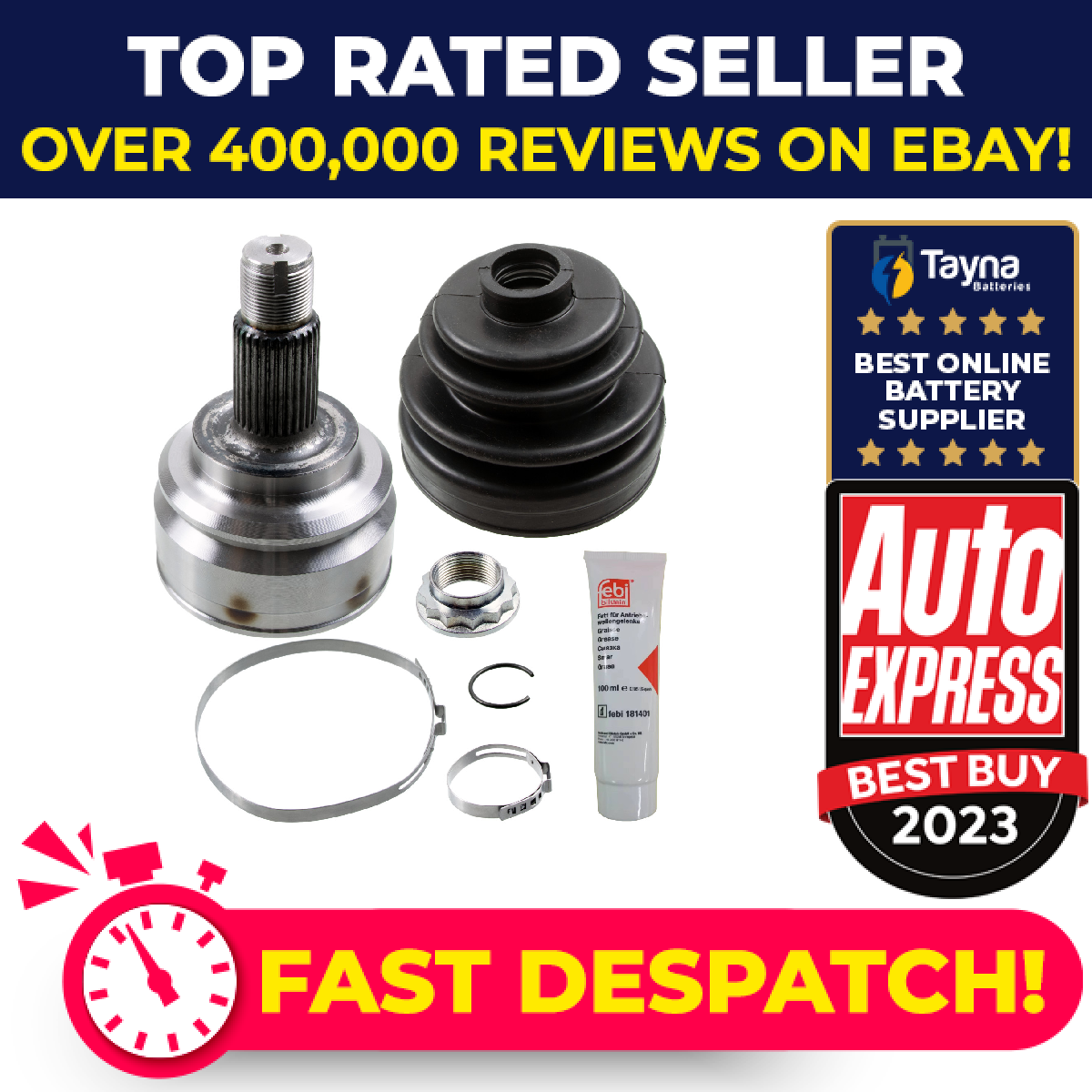 CV Joint fits BMW X5 E53 4.4 Front Left Outer 00 to 06 C.V. Driveshaft Febi New