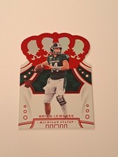 2020 Chronicles Draft Picks Crown Royale Mirror Red Die-Cut #90 Brian Lewerke