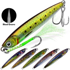 5pcs Metal Fishing Bait 10g-40g Sea Lead Jig Sinking Fish Lure Bass Hook LF148
