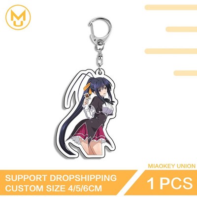 Beautiful Waifu Himejima Akeno Anime Figure Keyring Glaring Hot Selling Multi 