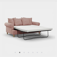 The Great Sofa Company Brentwood Sofa Bed Sleeper Fabric Rolled Arm Solid Pink
