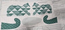 Vtg Green CALICO CAT Kitten Pillow Cut Sew Panel Fabric The Country Cat