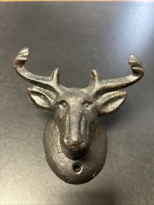 Cast Iron Bull Moose Head Wall Hook