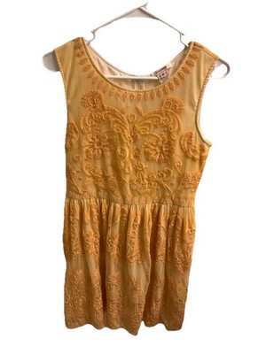 Sundance love at first sight romantic embroidered sleeveless dress yellow 10