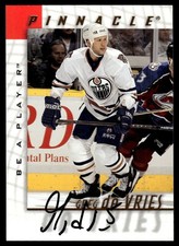 1997-98 Pinnacle Be a Player Autographs Greg deVries Auto Edmonton Oilers #78