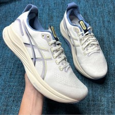 Asics Gel Kayano 32 Running Shoes in Cream Denim Blue Men's Size 10.5 Sneakers