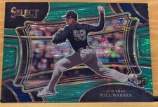 2024 Panini Select Will Warren Diamond Level Green Flash Prizm RC NY Yankees SP