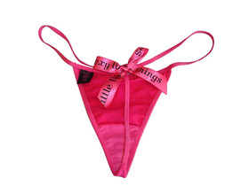 NEW Victoria's Secret VTG Sexy Little Things Pink Satin Thong Panty Small
