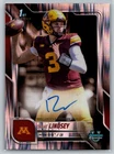 2025 Bowman Chrome University Football Stealth Refractor Drake Lindsey #BCA-DLI