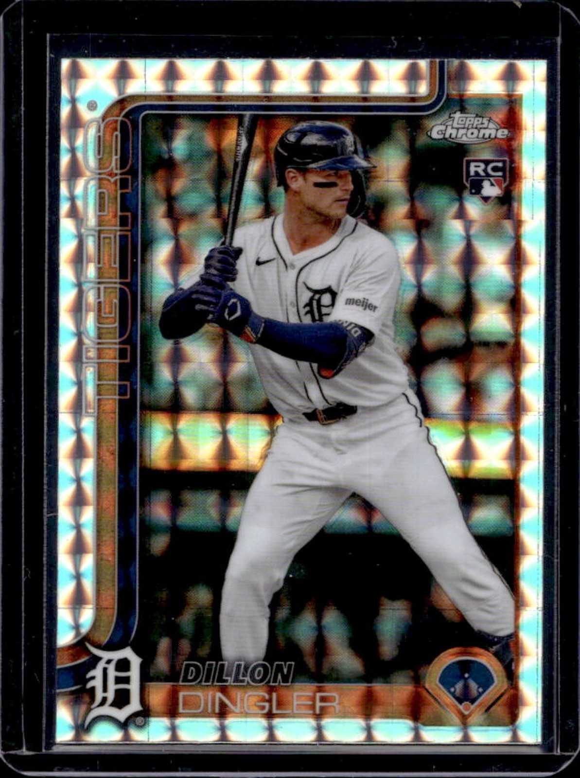 2025 Topps Chrome Dillon Dingler RC Geometric Refractor Rookie #274 Tigers