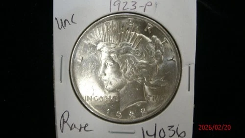 1923-P UNC. Peace Silver Dollar #4036