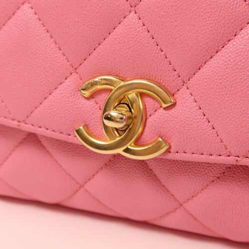 CHANEL CC GHW Chain Schultertasche Kalbsleder Leder Rosa - Bild 14 von 16