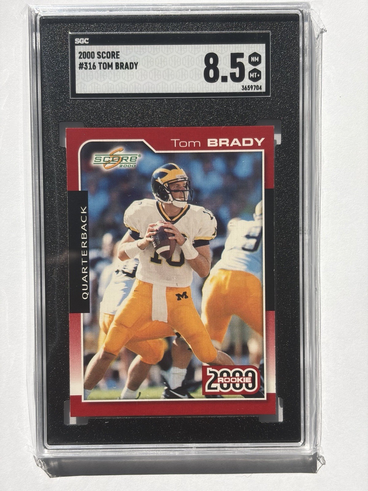 2000 Score #316 Tom Brady RC Rookie SGC 8.5