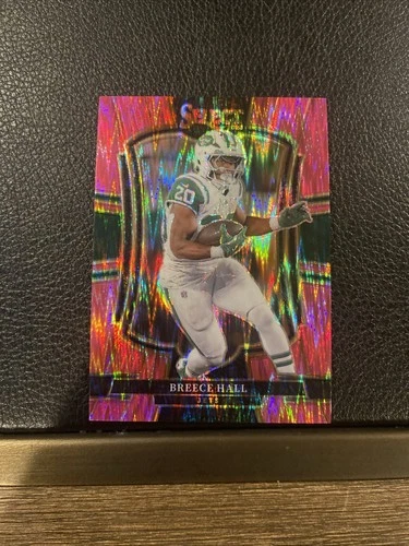 2025 Panini Select #175 Breece Hall Pink Prizm Shock New York Jets