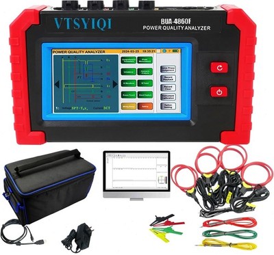 Portable Power Quality Analyzer with Current Clamp Range 10A~6000A CT Size Φ50mm