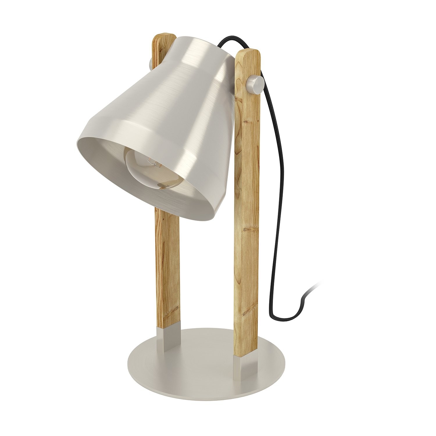 Lampada Vintage Cawton Acciaio e Legno | Illuminazione Industrial Chic E27