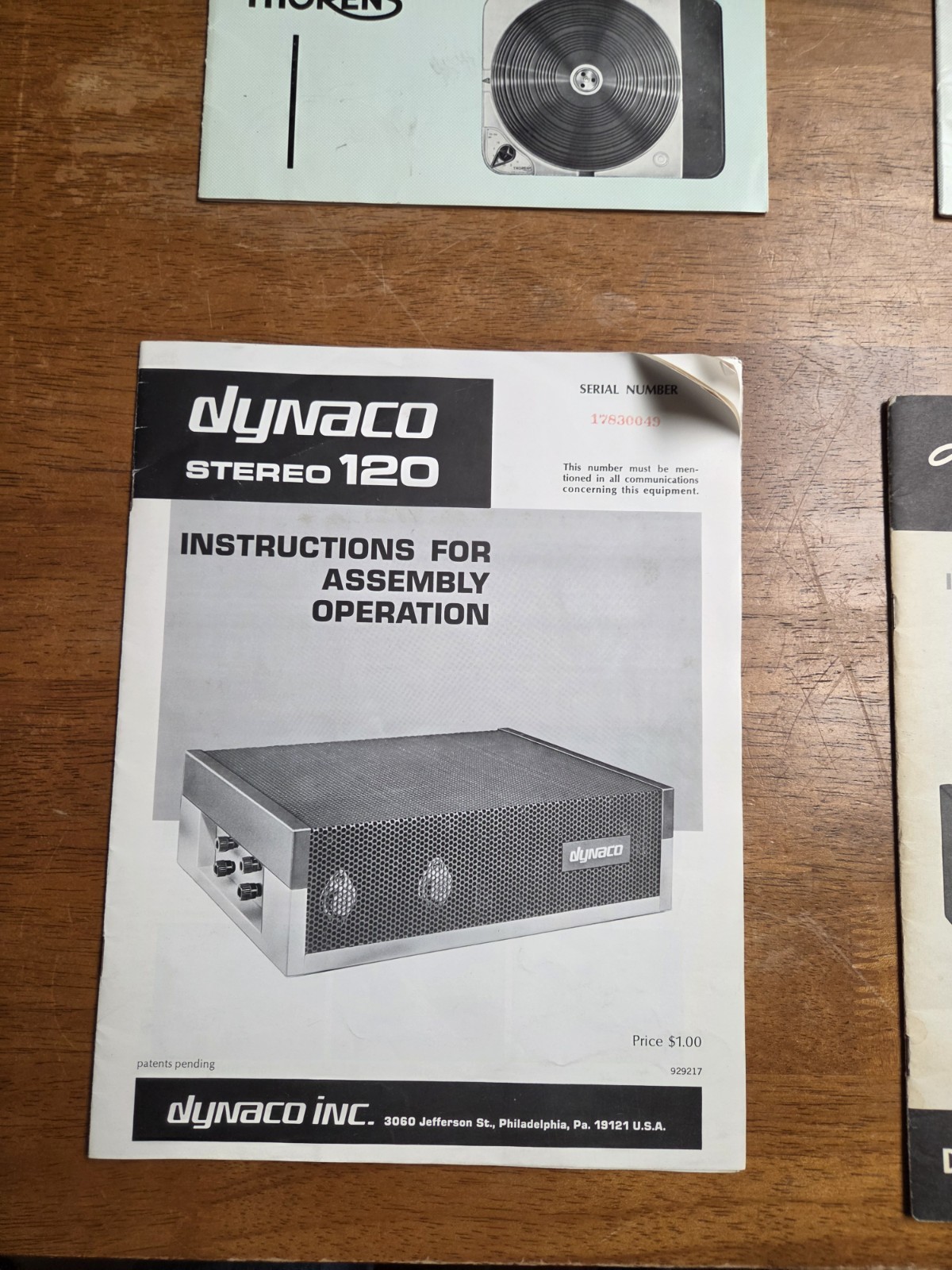 original Dynaco Stereo 120 Instructions And Operation Manual in nice shape