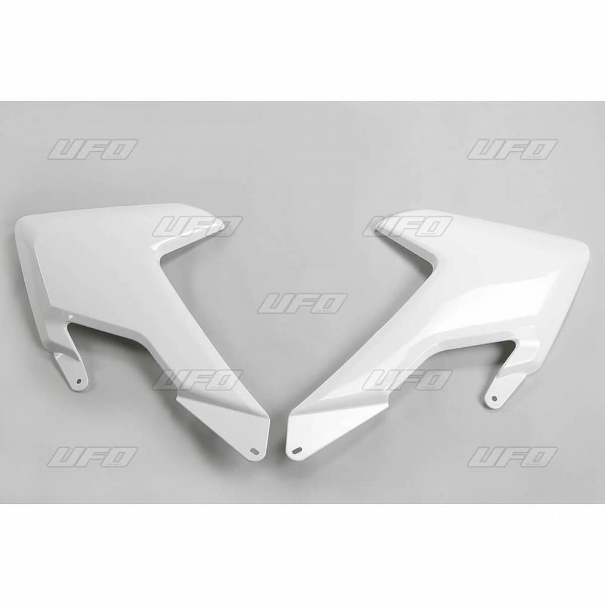 Ouïes de radiateur Husqvarna blanches UFO pour sorties enduro et circuits MX