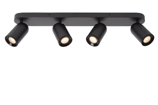 Deckenstrahler Flexibel Metall Schwarz 4-Flammig GU10 Deckenspot Schlafzimmer-image