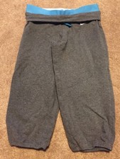 Girls Nike dri fit Gray Blue Cropped jogger Sweatpants Size Large