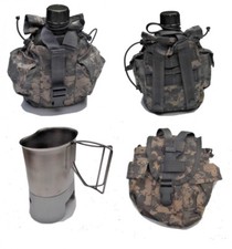 Feldflasche mit US Army Flaschentasche AT-Digital Kocher und Feldflaschenbecher