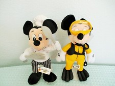 DISNEY PLUSH "DIVER MICKEY" OR "CHEF MICKEY" DISNEY WORLD TAGS/7" TALL, RARE 