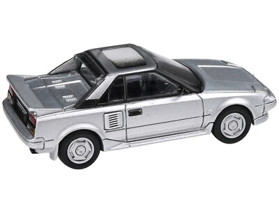 1985 TOYOTA MR2 MK1 SUPER SILVER 1/64 DIECAST MODEL CAR BY