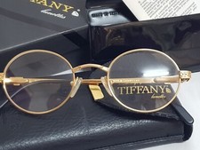 VTG ROUND LIFE by TIFFANY LUNETTES T515 C4 GLASSES 23K GOLD PLATED EYEGLASSES