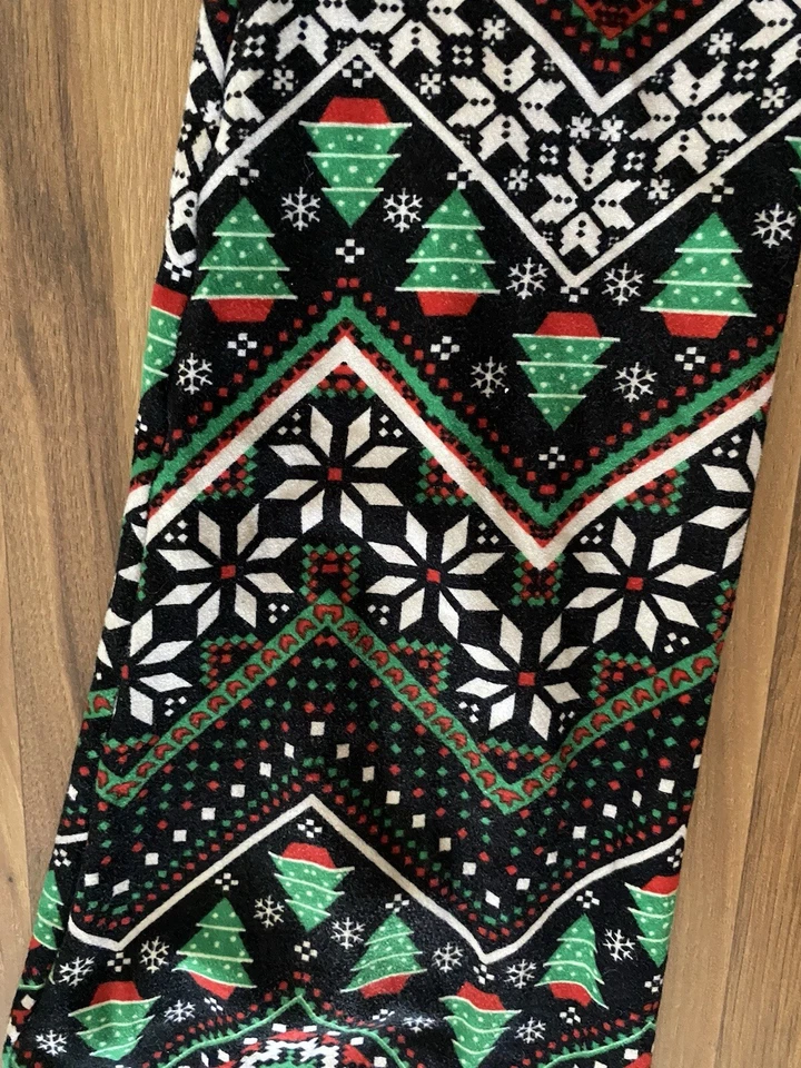 Derek Corazón Navidad Leggings Juniors Talla Grande Mantequilla Árboles Suaves Copos de Nieve Foto 2 de 4