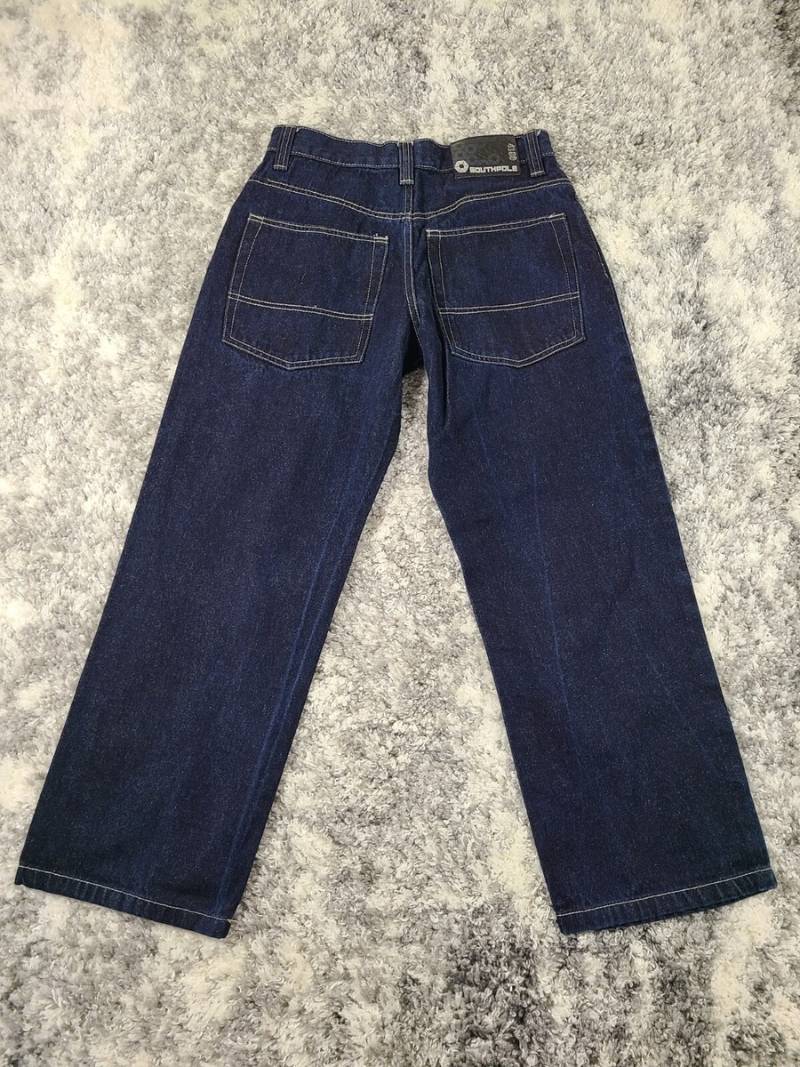 Vintage SOUTHPOLE Jeans Mens 32 Blue Denim Straight Leg Sreetwear