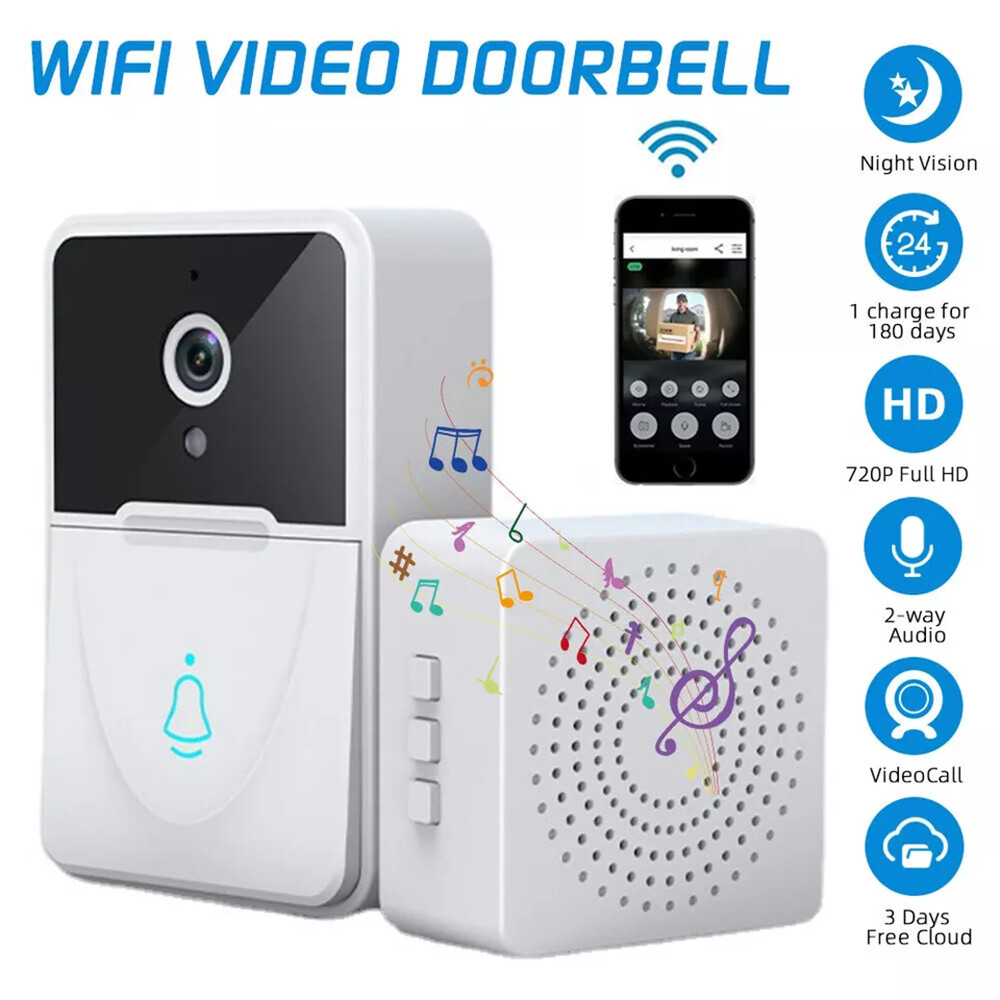 Smart Wireless WiFi Ring Doorbell Intercom Video Camera Door Bell