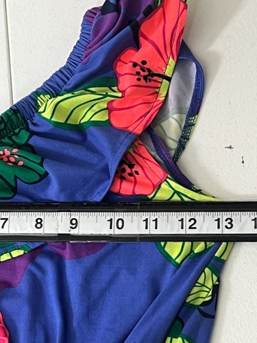 Falls Creek Shorts Girls Romper Floral Print Ruffles Size Large 10 12 Kids Boho - Picture 14 of 18