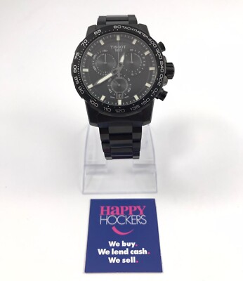 TISSOT T125617A SUPERSPORT 45.5MM BLACK CHRONOGRAPH QUARTZ WATCH 186.7G