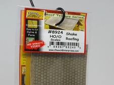 Chooch 8924 Shake Roofing Shingle Sheet for HO, O Scale Buildings