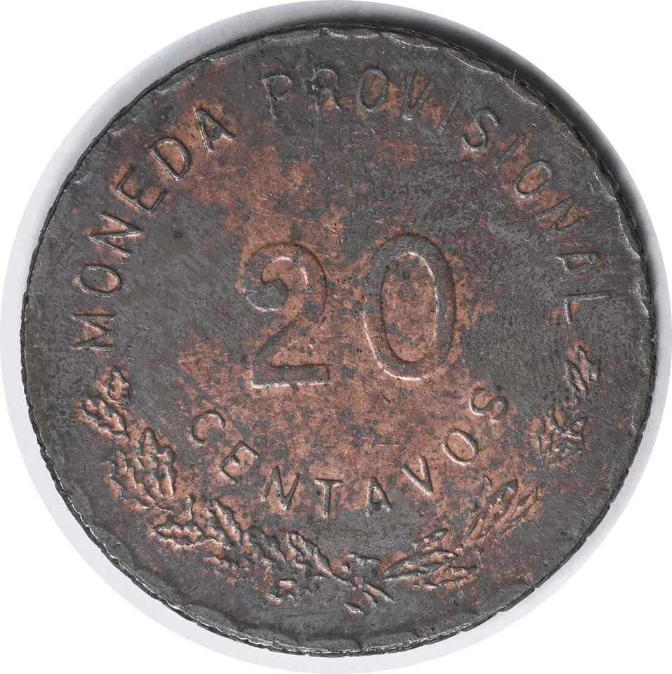 1915 Oaxaca Mexico Revolution 20 Centavos KM729.1 UNC Uncertified #721 - Image 2 of 2