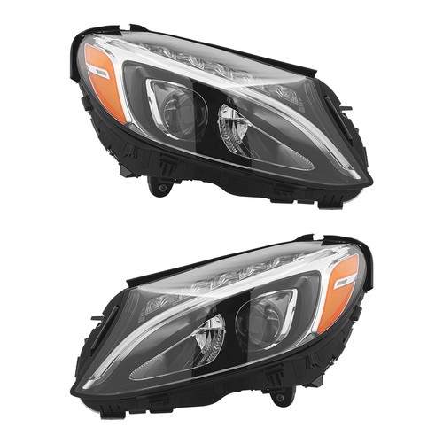 For 2015-2018 Mercedes Benz C-Class C300 W205 LED Headlights Left & Right Side - Picture 7 of 17