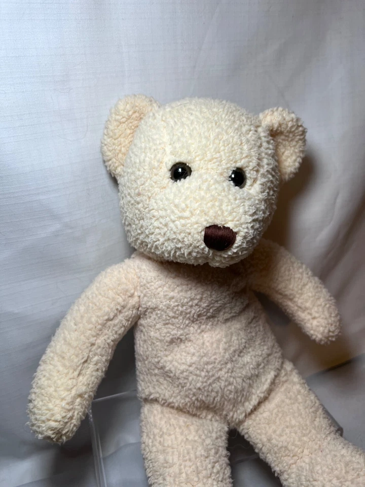 Vintage Dan Dee Cream Plush Teddy Bear 10" Soft Toy Collectible - Image 2 of 4